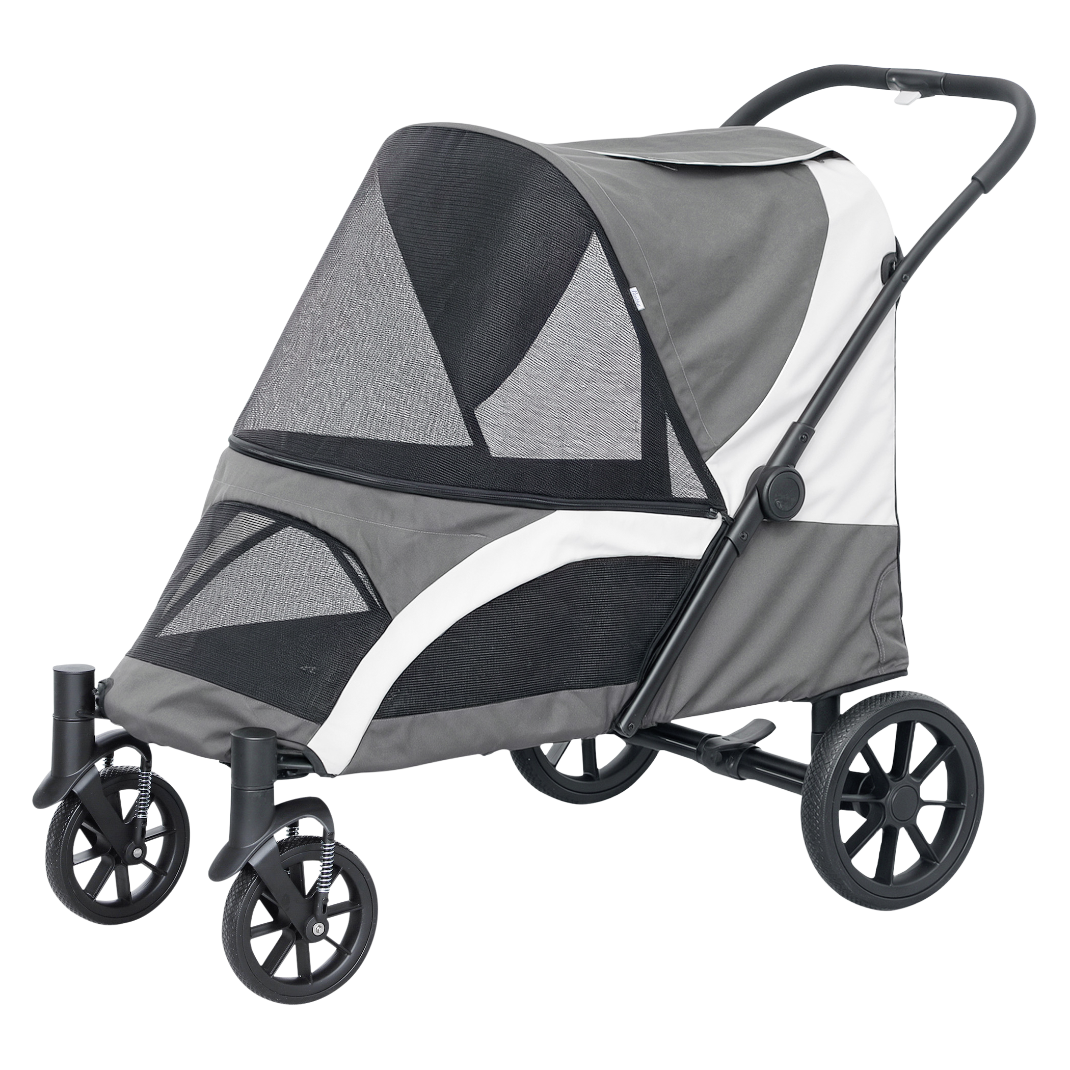 PawHut Hundewagen dunkelgrau Polyester B/H/L: ca. 67x100x124 cm PawHut Hundewagen dunkelgrau Polyester B/H/L: ca. 67x100x124 cm
