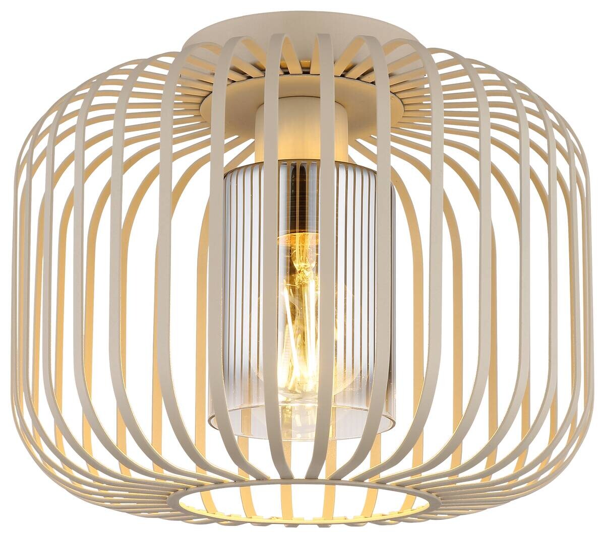 GLOBO Deckenleuchte sand Metall H/D: ca. 23x28 cm 1 Brennstellen