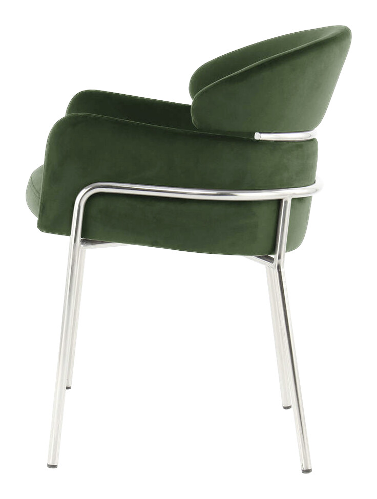 Stuhl Elva 101 grün Microfaser B/H/T: ca. 58x79x57 cm