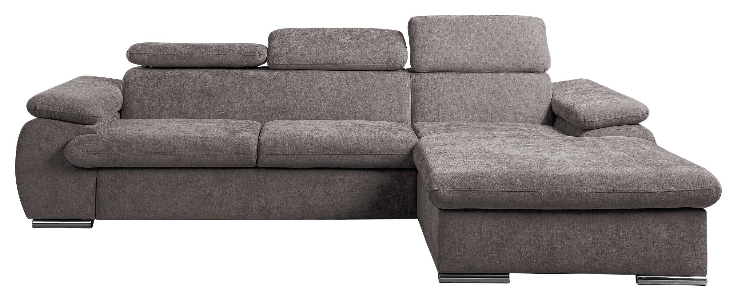 Ecksofa mit Bettfunktion und Bettkasten stone Polyester B/H/T: ca. 284x102x196 cm