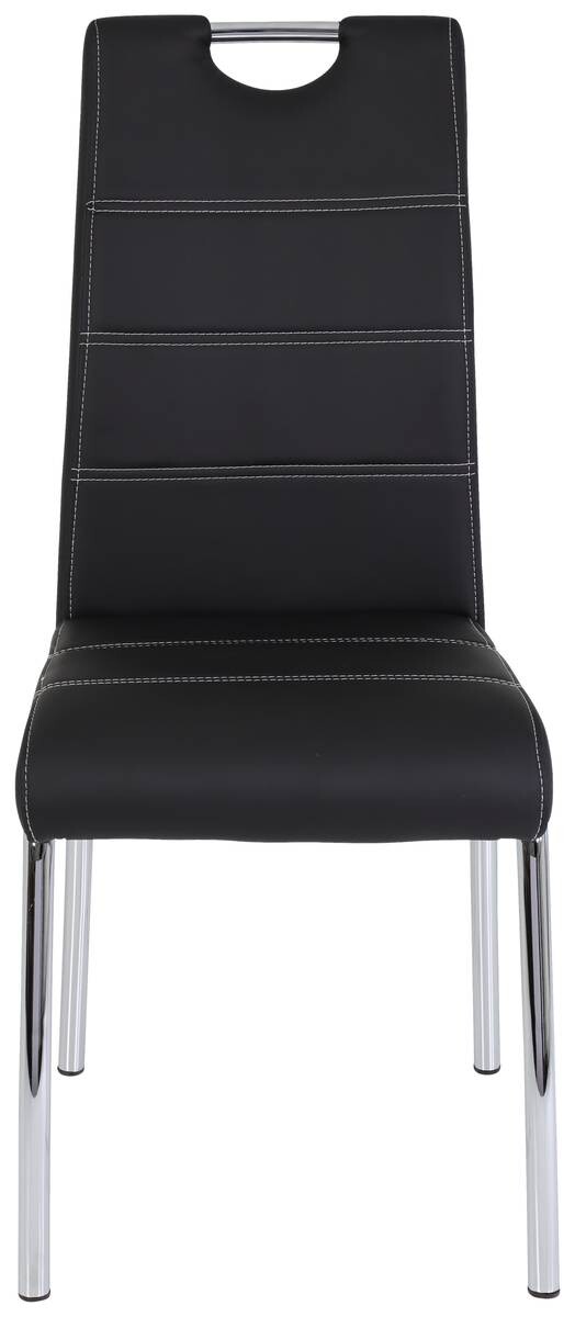 Stuhl Susi 2er Set schwarz Kunstleder B/H/T: ca. 44x98x61 cm