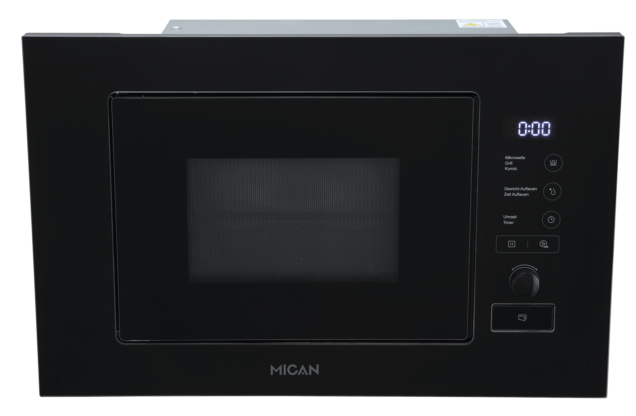 Mican Einbaumikrowelle MGM17SCBG schwarz Edelstahl B/H/T: ca. 59,5x38,2x32 cm