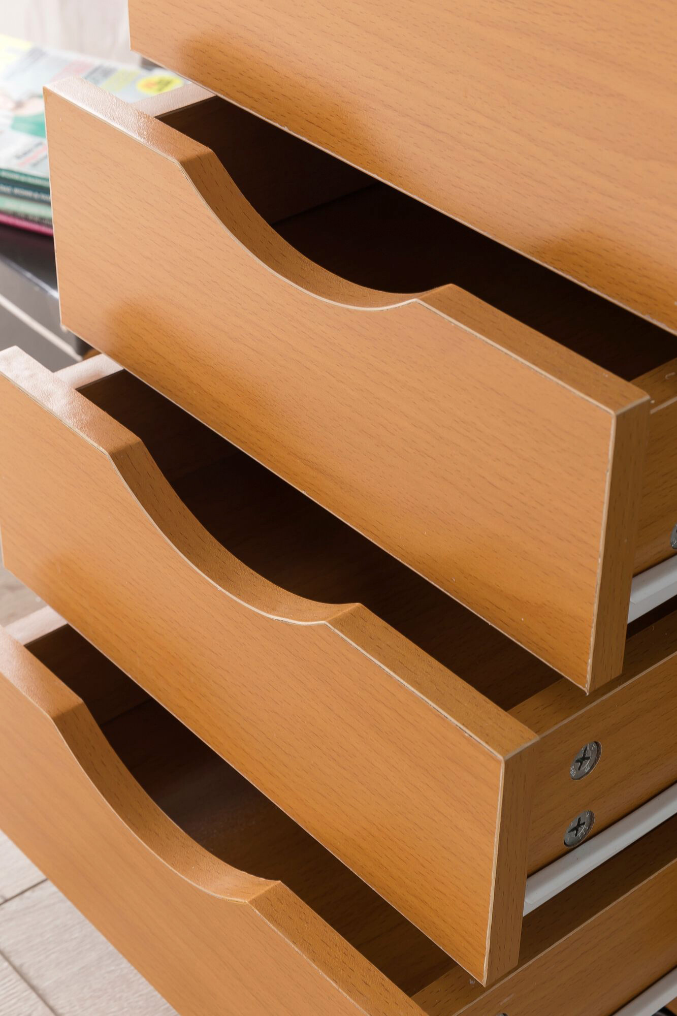 Rollcontainer braun Spanplatte B/H/T: ca. 33x64x38 cm