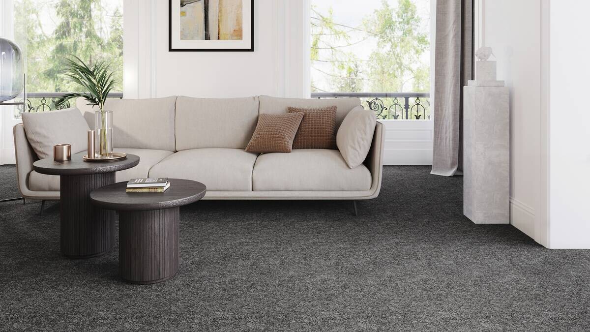 Teppichfliese Sprinter Graphit B/L: ca. 50x50 cm pro Stück