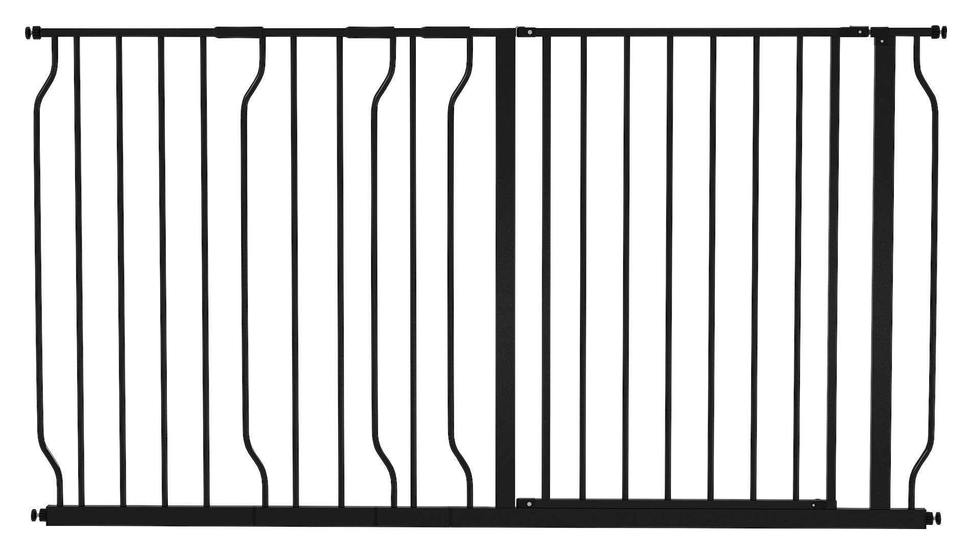 PawHut Schutzgitter schwarz Kunststoff B/H/L: ca. 3x76x145 cm