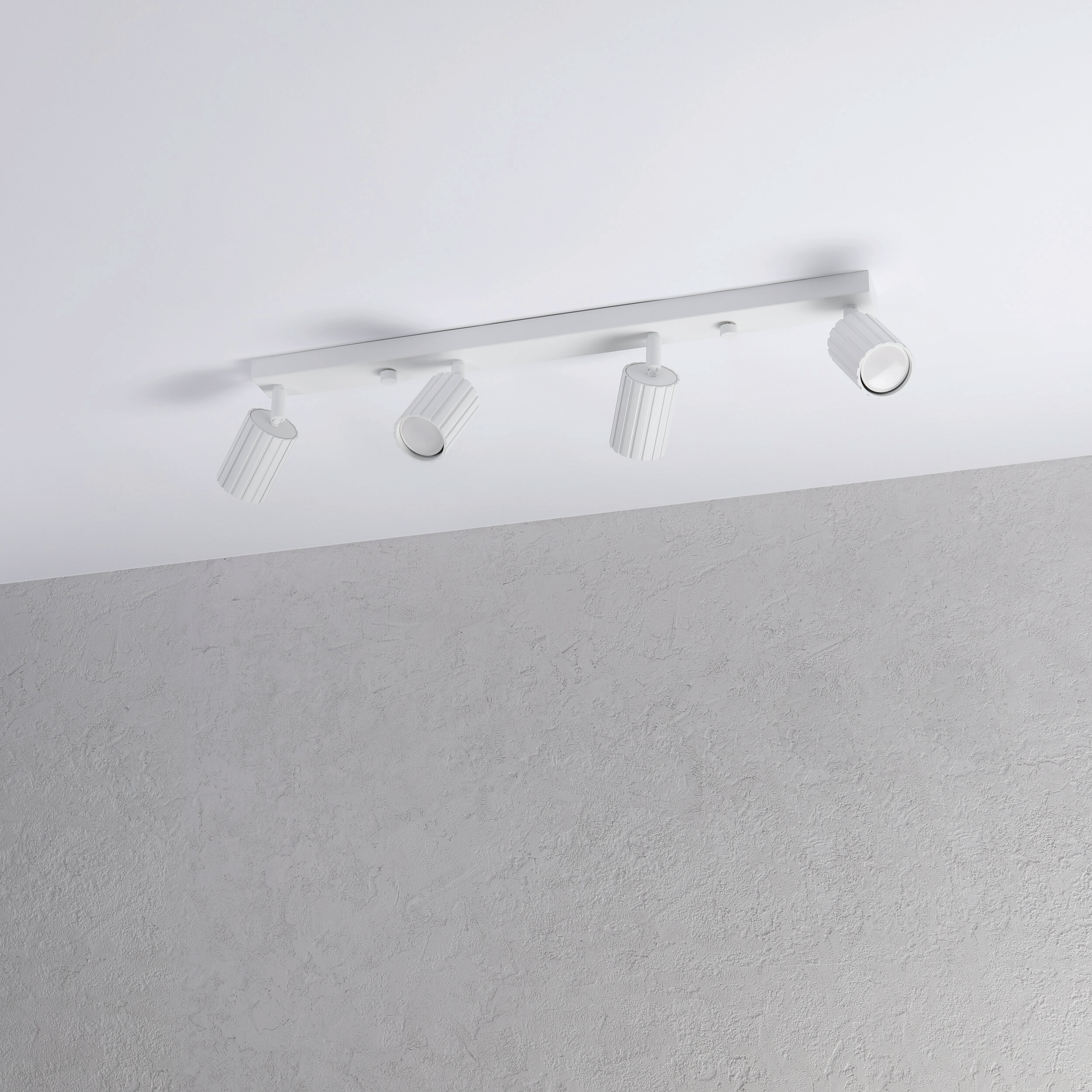 Lamkur Strahler Prisma weiß Stahl B/H/L: ca. 6,5x16,5x81 cm 4 Brennstellen