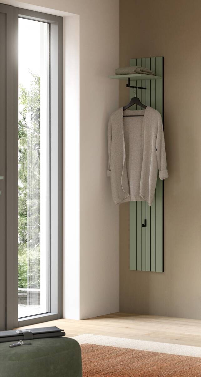 Garderobenpaneel STATION grün B/H/T: ca. 31x160x27 cm