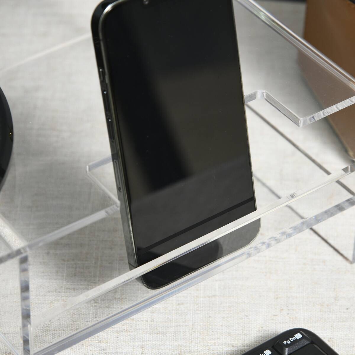 HOMCOM Monitorständer transparent