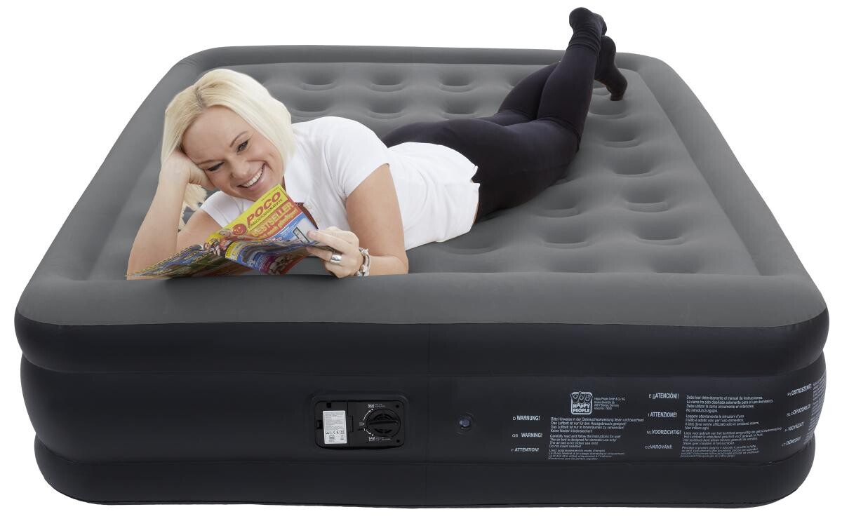 Happy People Luftbett anthrazit B/H/L: ca. 157x47x203 cm