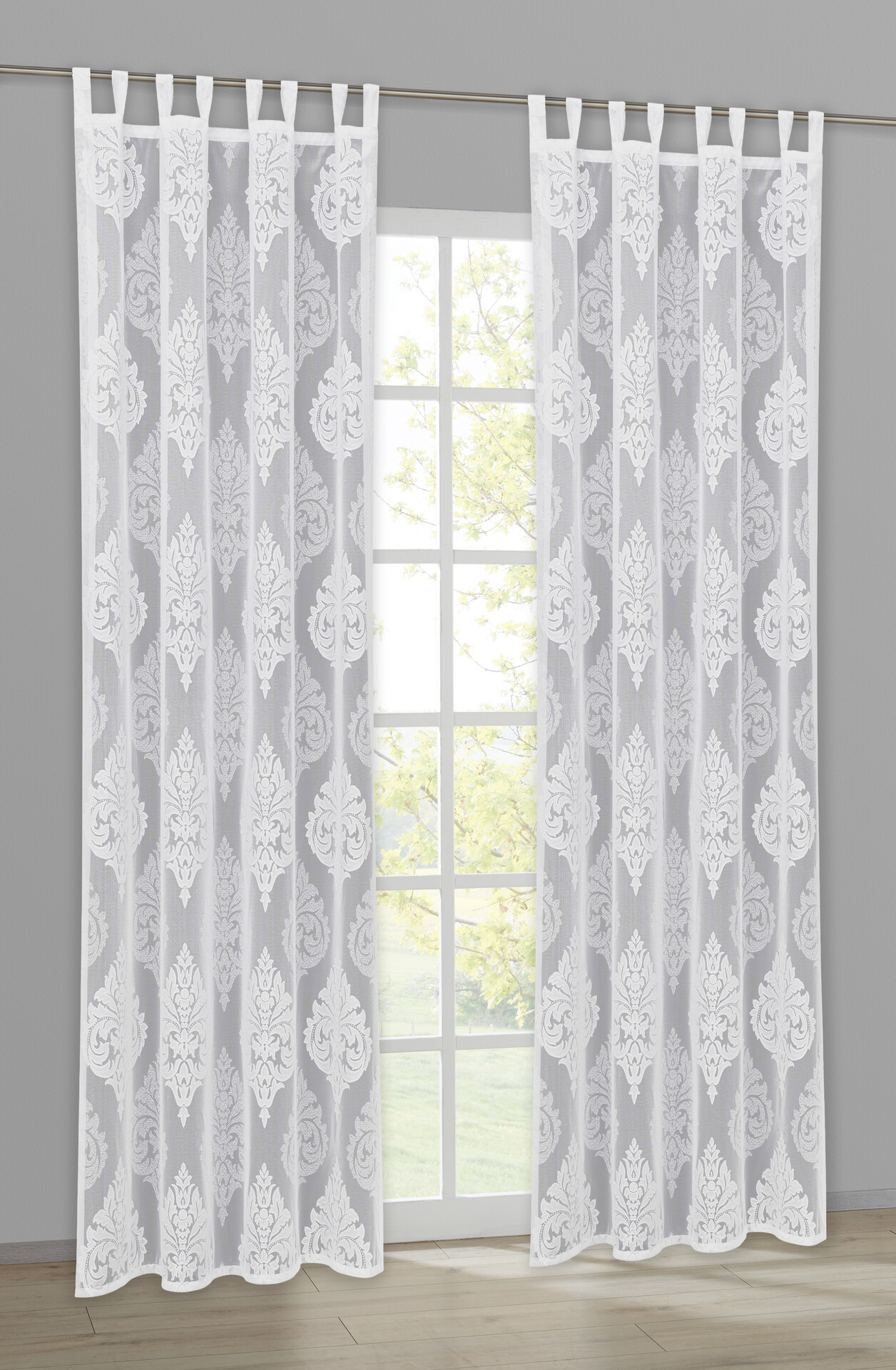 creative lifestyle Kombivorhang Cassandra weiß B/L: ca. 145x245 cm