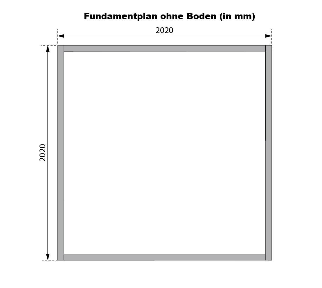 Karibu Gartenhaus Indra 2 anthrazit B/H/T: ca. 206x213x206 cm
