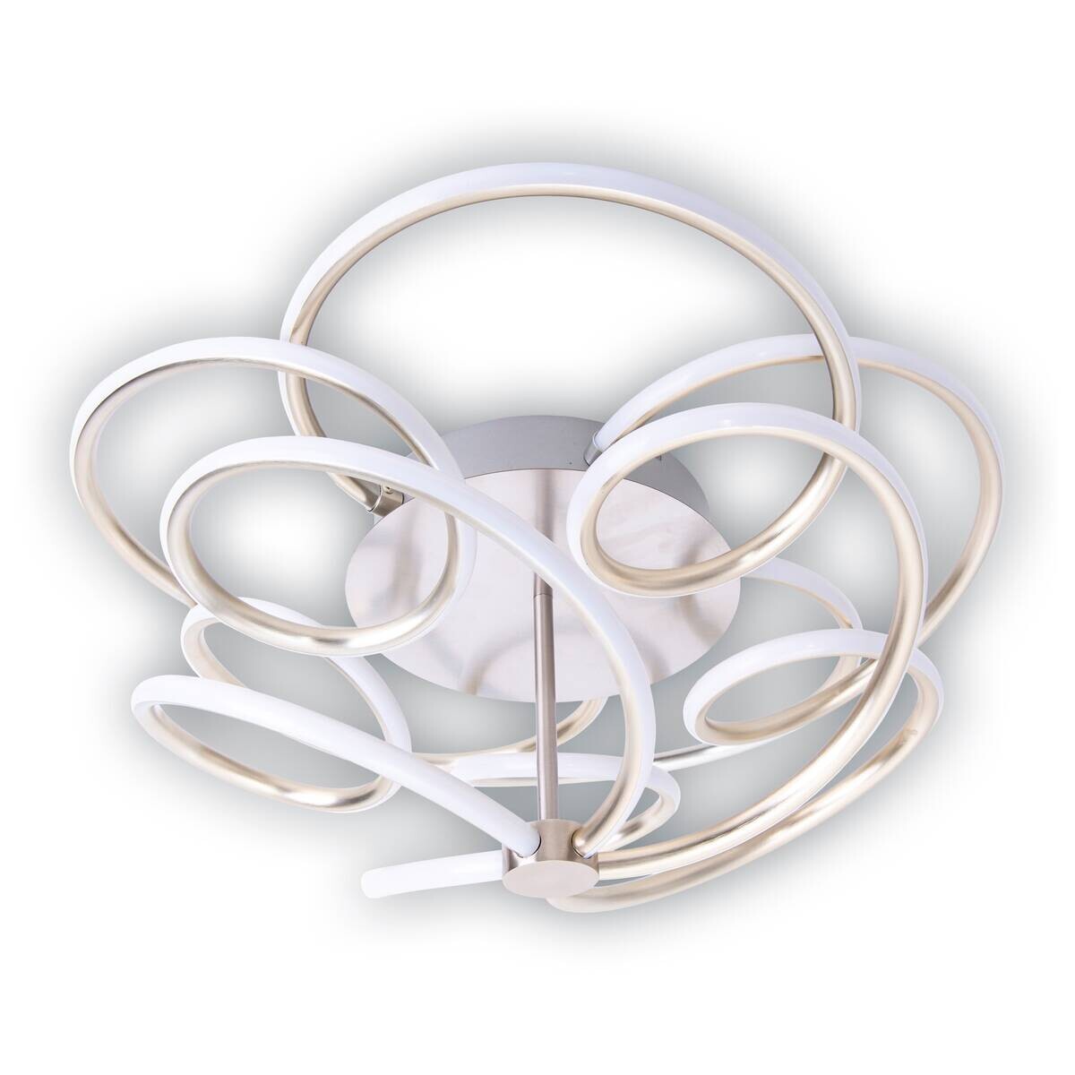 Näve Leuchten Deckenleuchte 1386850 stahlfarbig Kunststoff Metall B/H/T: ca. 57x20x57 cm null 5 Brennstellen