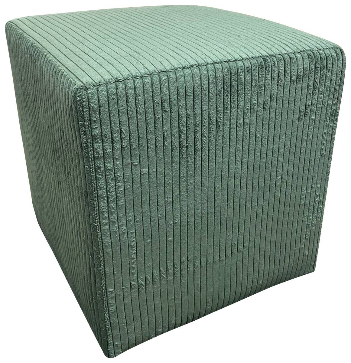 Hocker Tok Lagos moosgrün schwarz Kunststoff Styropor Schaumstoff Kord B/H/T: ca. 45x42x45 cm