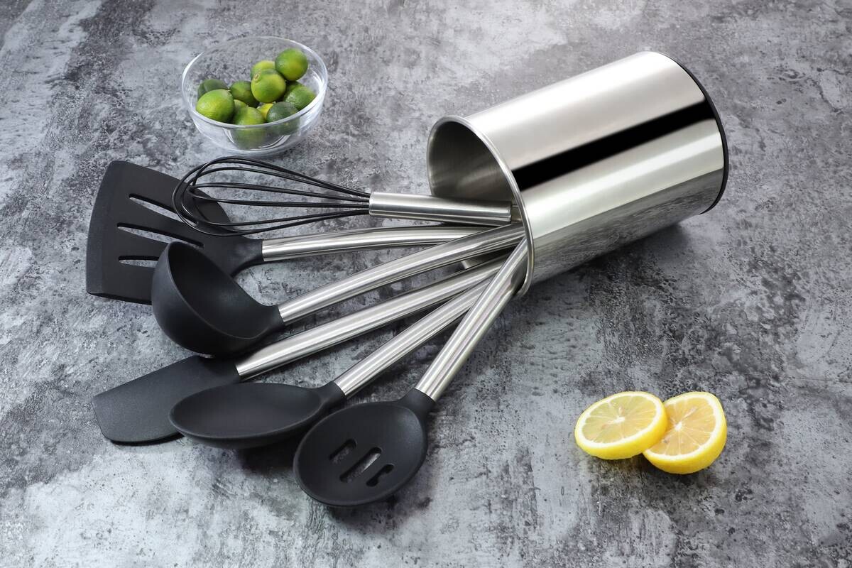 ECHTWERK Küchenhelfer schwarz Silikon B/H/L: ca. 13x35x13 cm