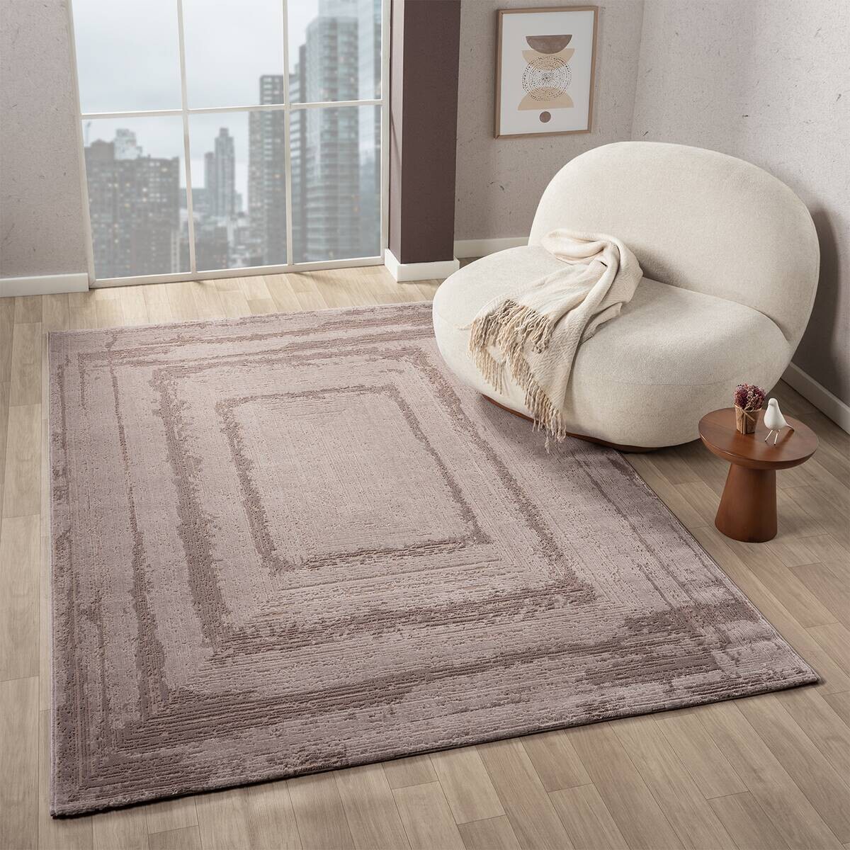 Webteppich Costa taupe B/L: ca. 160x230 cm