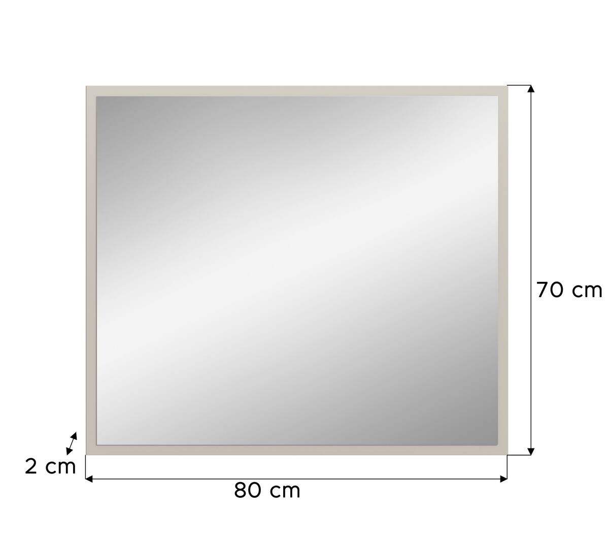 xonox.home Garderobenspiegel Slide Kaschmirgrau Nachbildung Spiegel B/H: ca. 80x70 cm