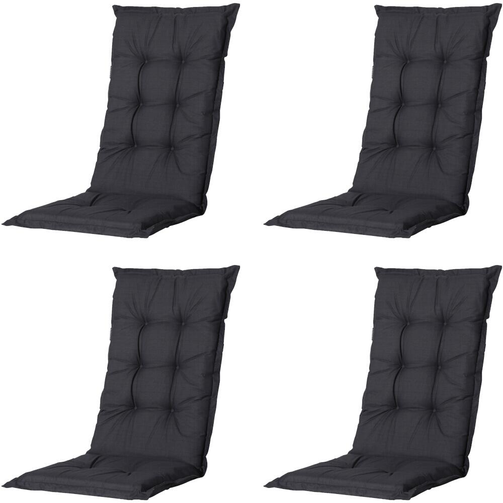 PROGARDEN,MADISON Klappsessel Set + Auflagen Tampa anthrazit Kunststoff B/H/L: ca. 61x109x60 cm