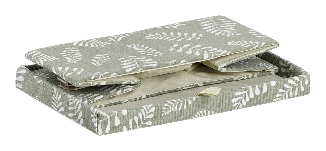 Zeller Aufbewahrungsbox Leaves grün Baumwolle