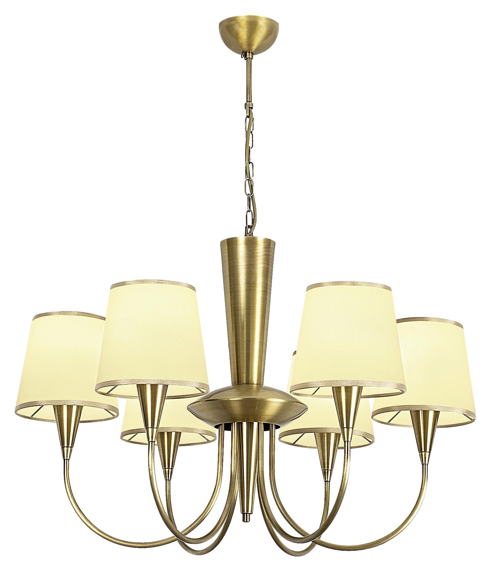 Opviq Pendelleuchte Pardo-3011 Stoff B/H/T/L/D: ca. 75x85x75x75x75 cm E27 6 Brennstellen