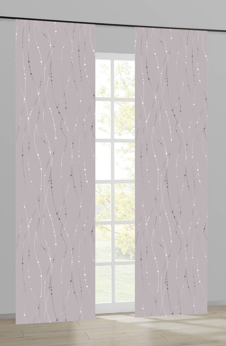 Schiebevorhang New Point silber B/L: ca. 60x245 cm