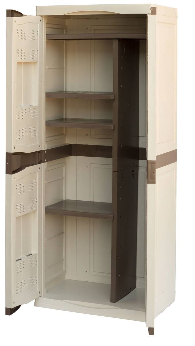 Artplast Kunststoffschrank Evolution beige Polyrattan B/H/L: ca. 47x184x70 cm