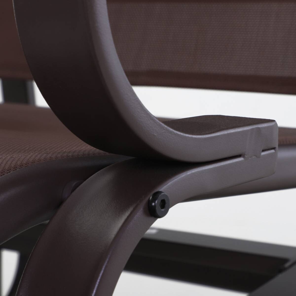 Outsunny Schaukelstühle braun Metall B/H/T: ca. 60x105x73 cm