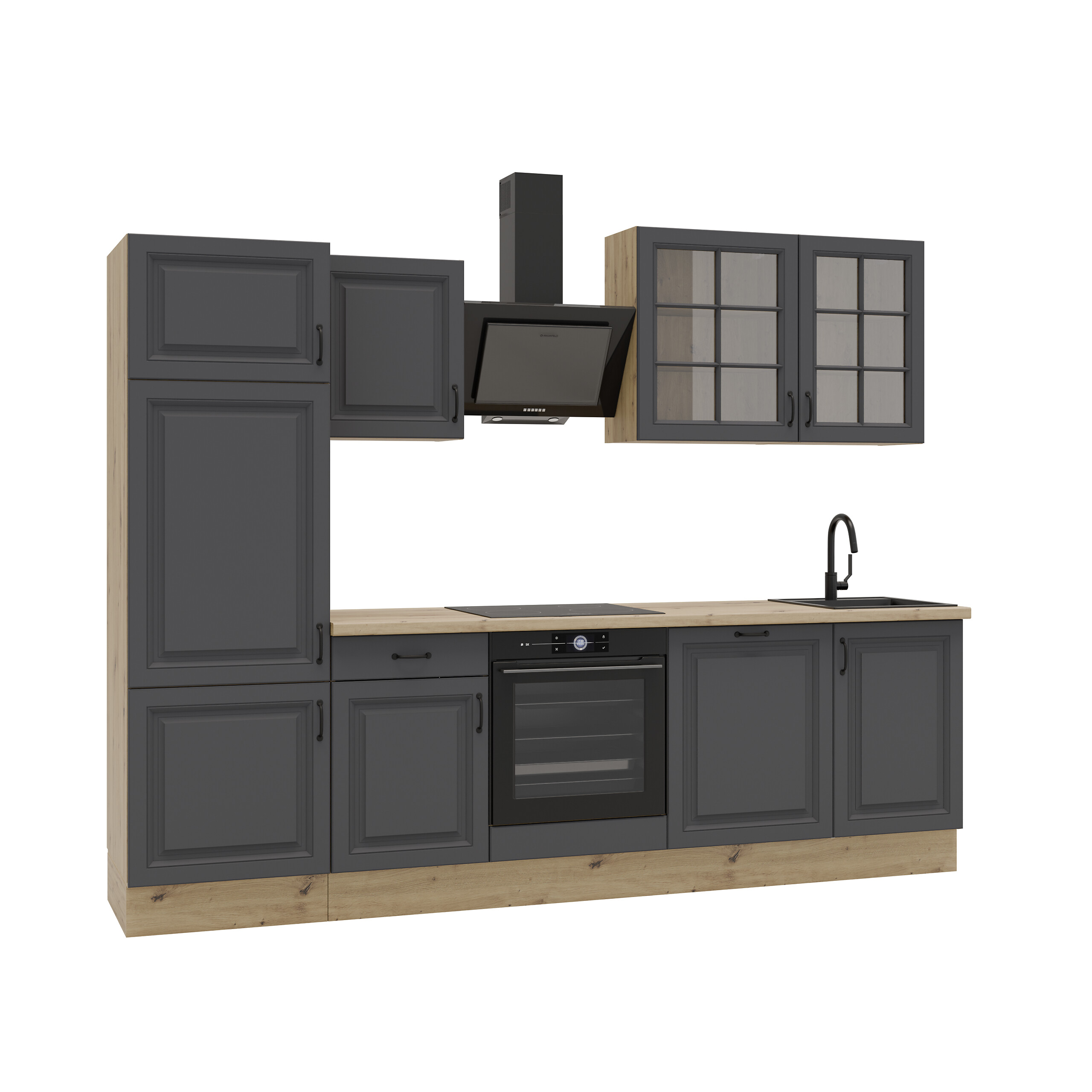 Küchenblock Stina Graphit B/H/T: ca. 280x219x60 cm