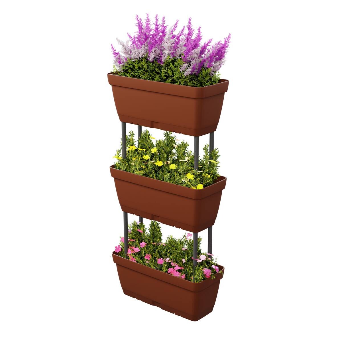 Lolego Veg Pflanzständer braun Polypropylen B/H/L: ca. 17x32x50 cm