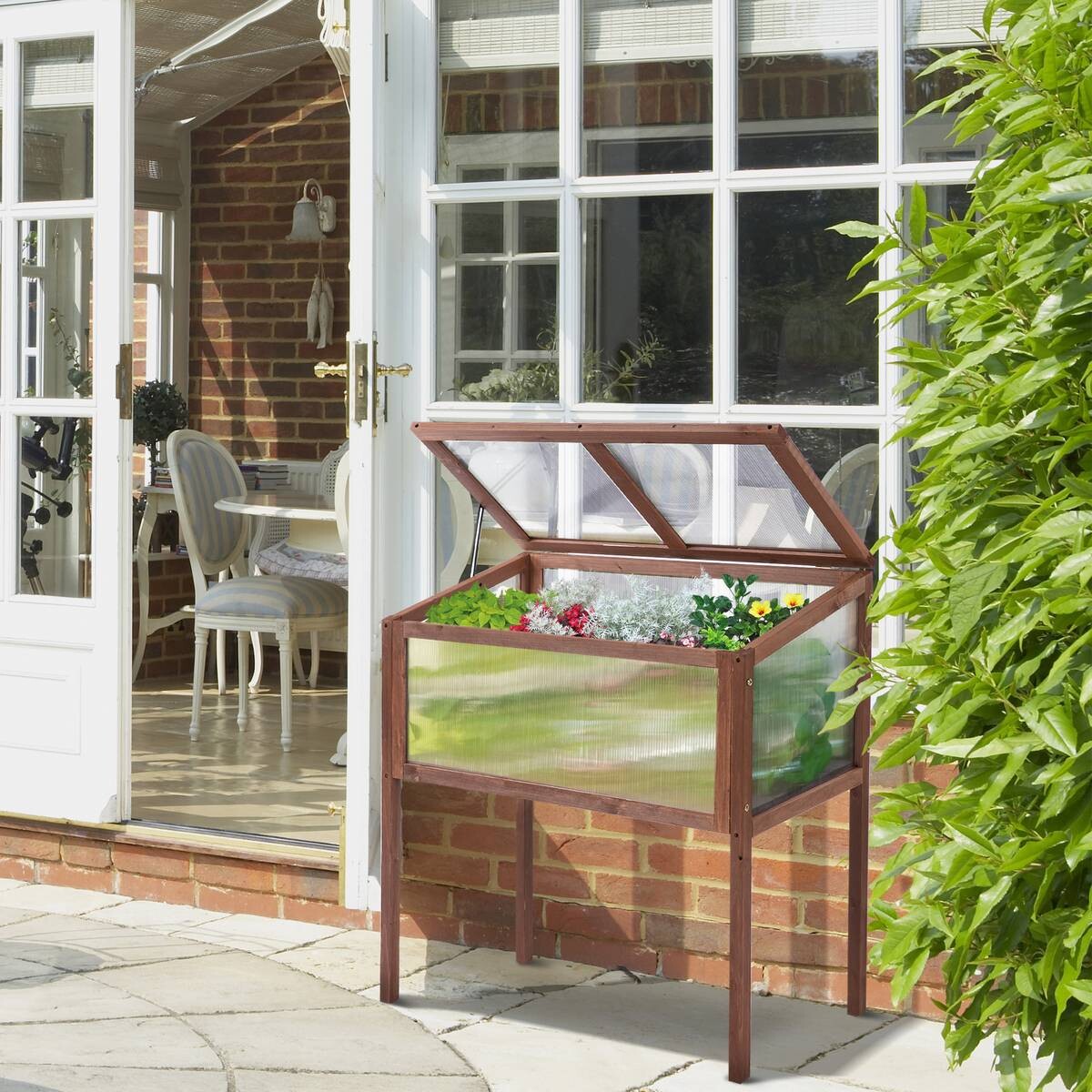 Outsunny Holzgewächshaus B/H/L: ca. 50x93x90 cm