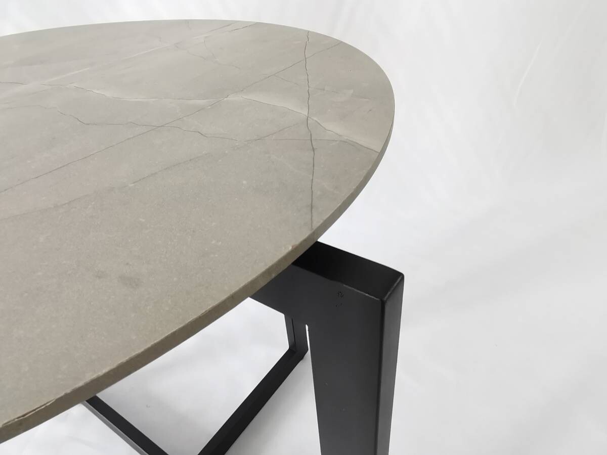 Beistelltisch Eik Marmor Optik schwarz H/D: ca. 50x45 cm