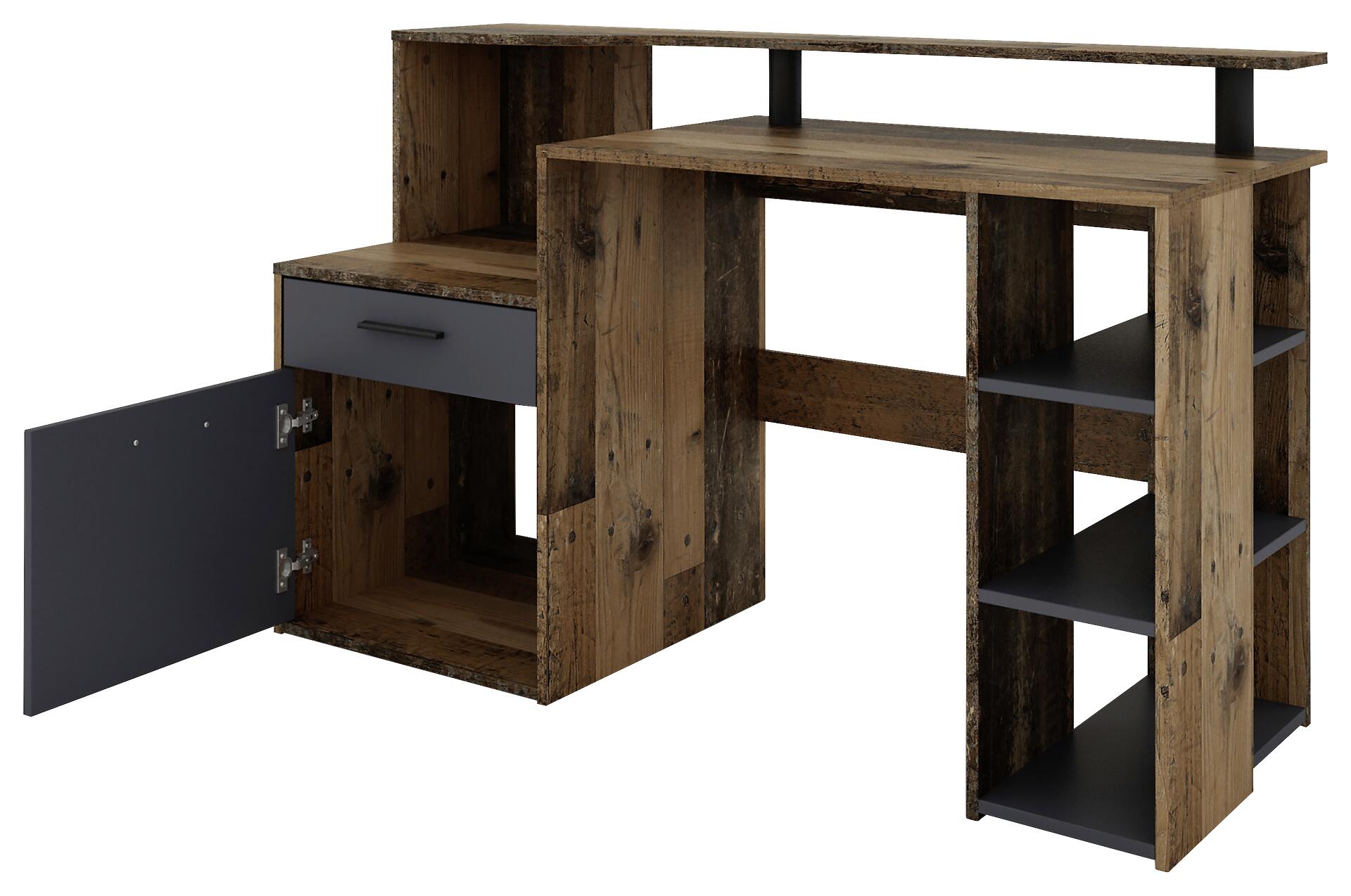 Schreibtisch LOUIS anthrazit B/H/T: ca. 140x89x55 cm