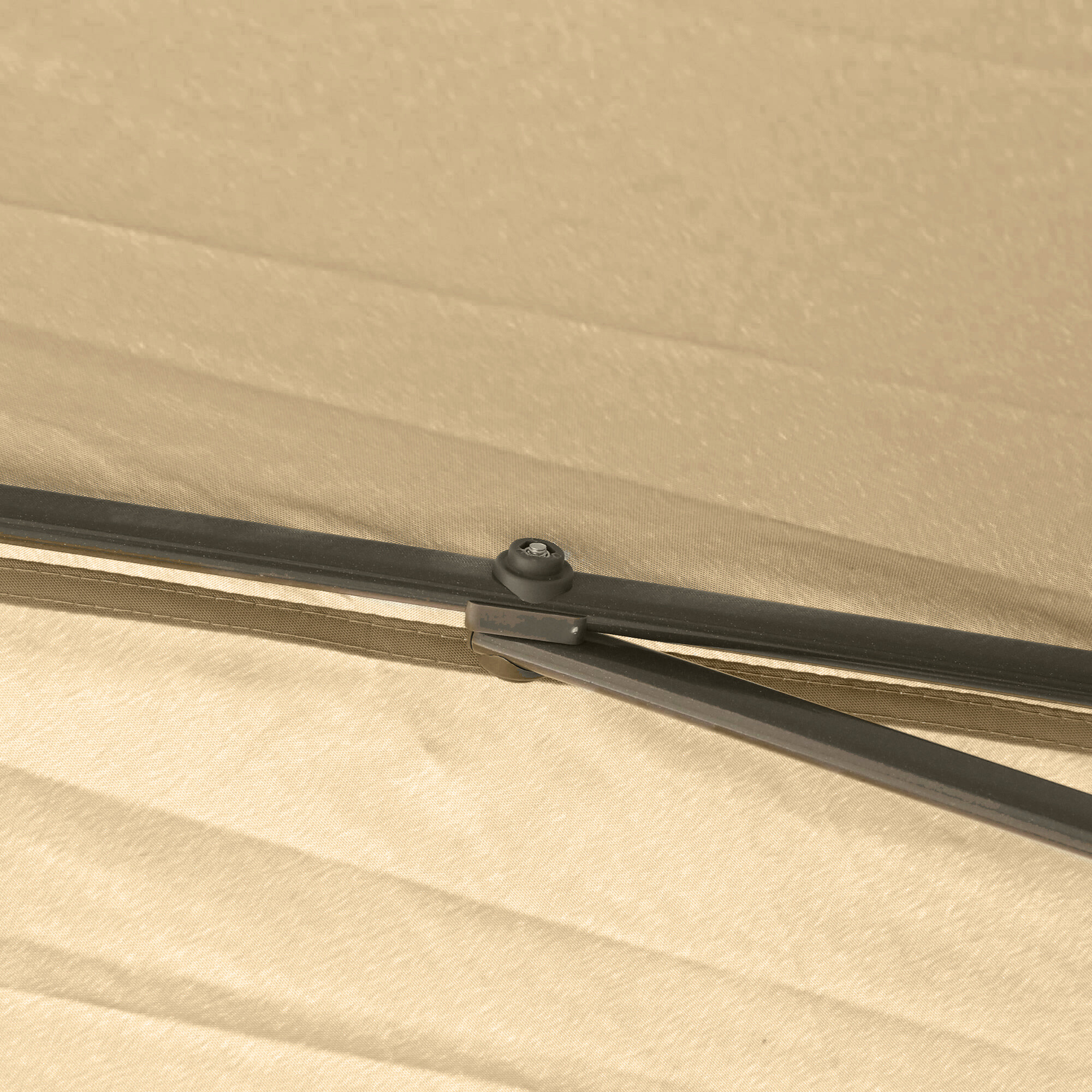 Outsunny Pavillon beige Metall B/H/L: ca. 330x288x330 cm