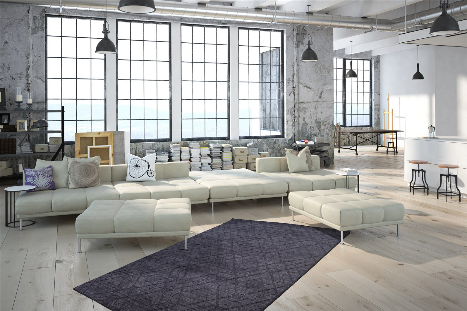 Kayoom Kurzflorteppich Ganges 610 grau B/L: ca. 80x150 cm