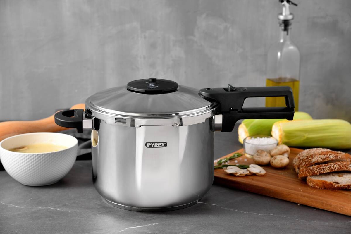 PYREX Schnellkochtopf Grace silber Edelstahl