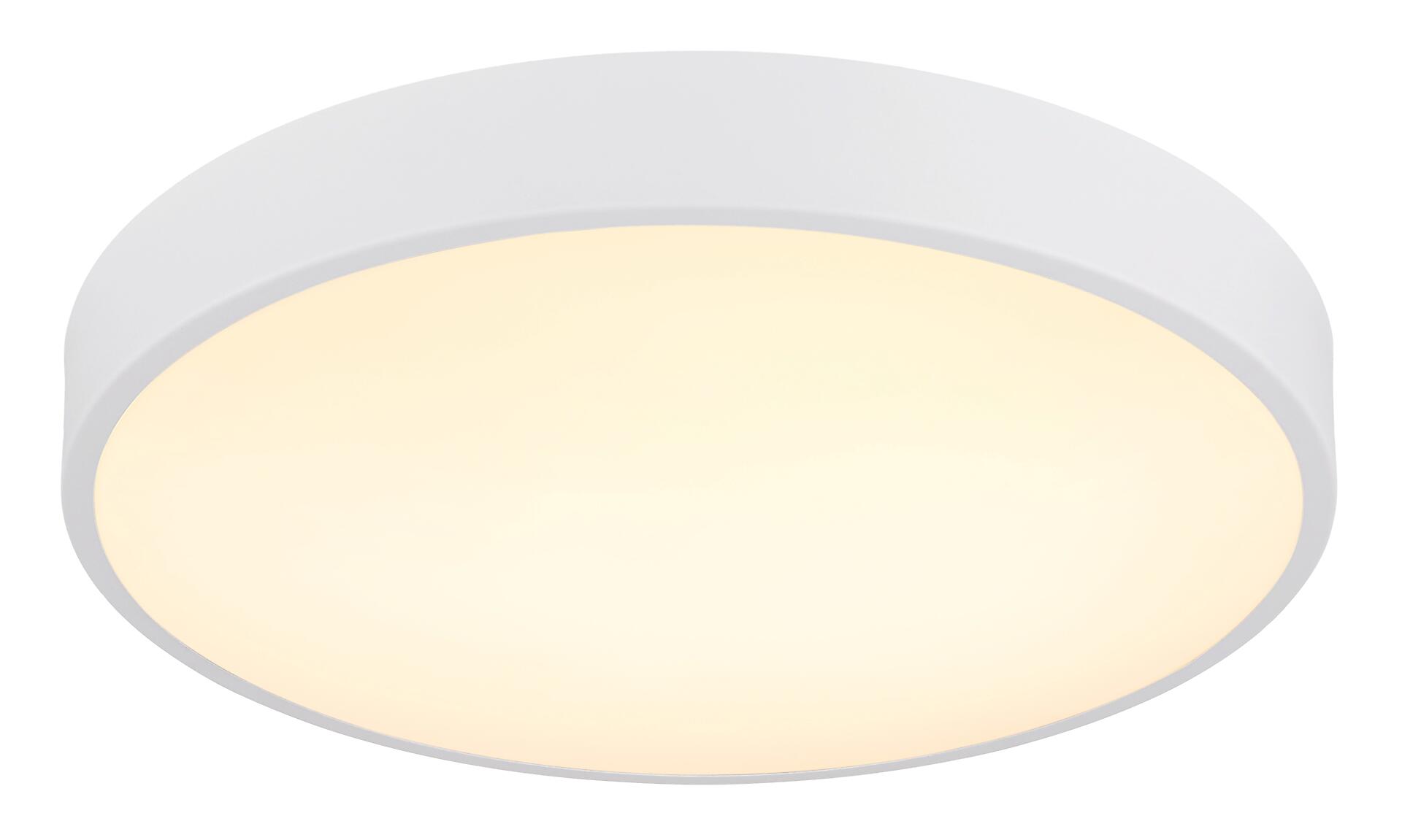 GLOBO LED-Deckenleuchte Opal weiß Kunststoff Metall H/D: ca. 7x37,8 cm 1 Brennstellen