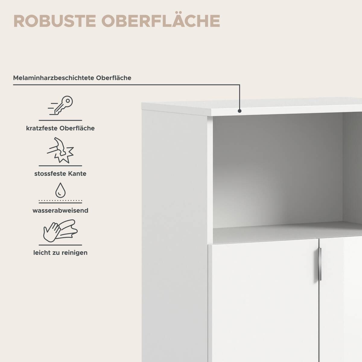 Garderobe PROJEKT X weiß weiß Hochglanz B/H/T: ca. 111x191x37 cm