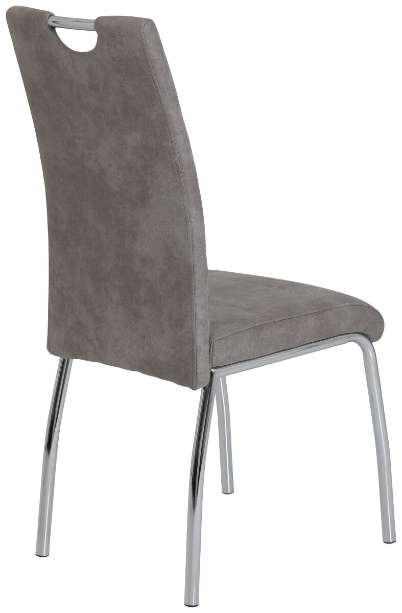 Stuhl Susi 4er Set grau Vintage Microfaser B/H/T: ca. 44x98x61 cm