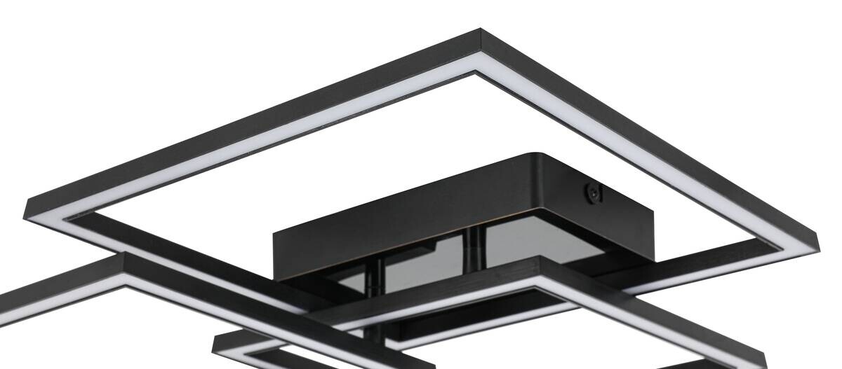 Nolo LED-Deckenleuchte Triple schwarz Kunststoff B/H/T: ca. 49,5x45x8 cm