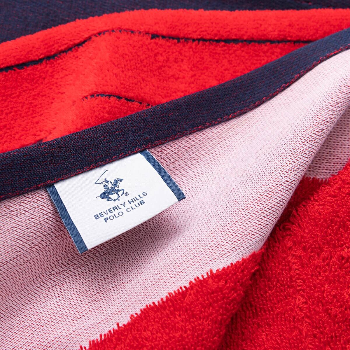 POLO CLUB Strandtuch POLO CLUB rot Baumwolle B/L: ca. 90x160 cm