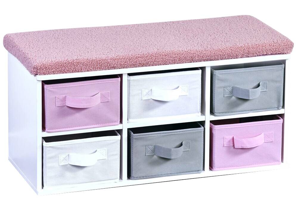 Kesper Kinder-Sitzbank rosa Polyester B/H/L: ca. 31,5x12x70 cm