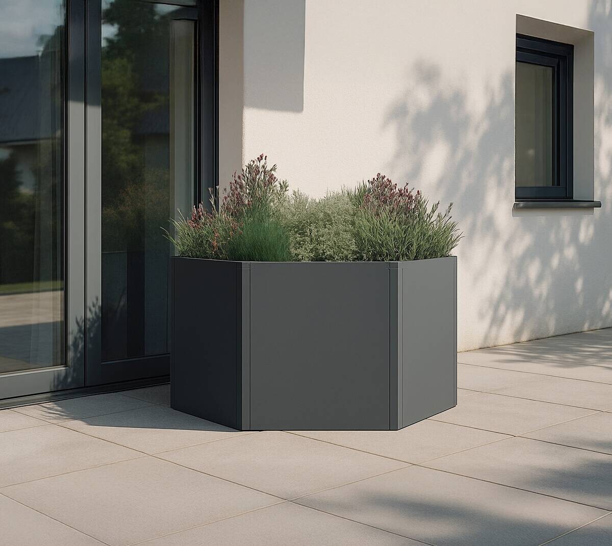 Westmann Hochbeet Varia anthrazit Metall B/H/L: ca. 100x52x100 cm