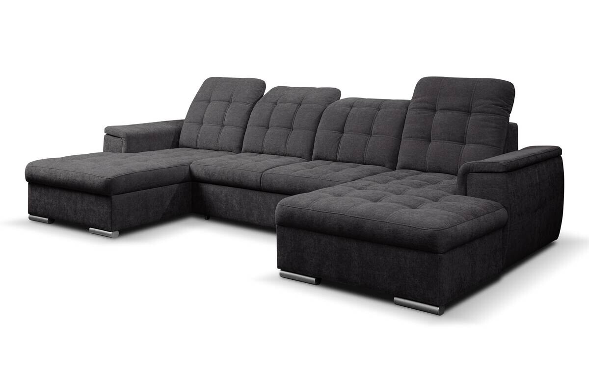 Wohnlandschaft Nadja anthrazit Microfaser B/H/T: ca. 330x105x174 cm