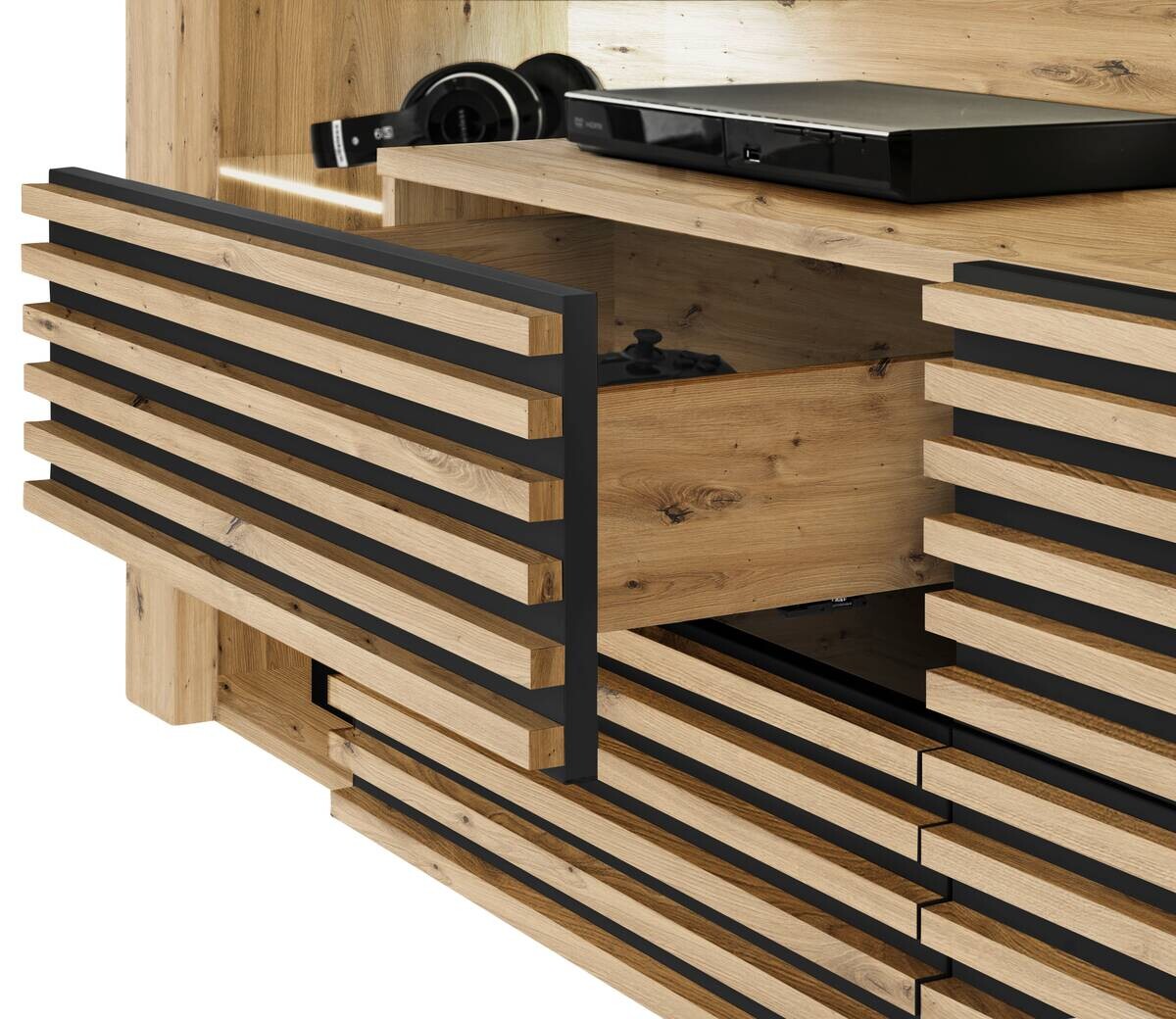 TV-Lowboard Goal 2.0 Eiche Artisan Nachbildung B/H/T: ca. 179x67x44 cm