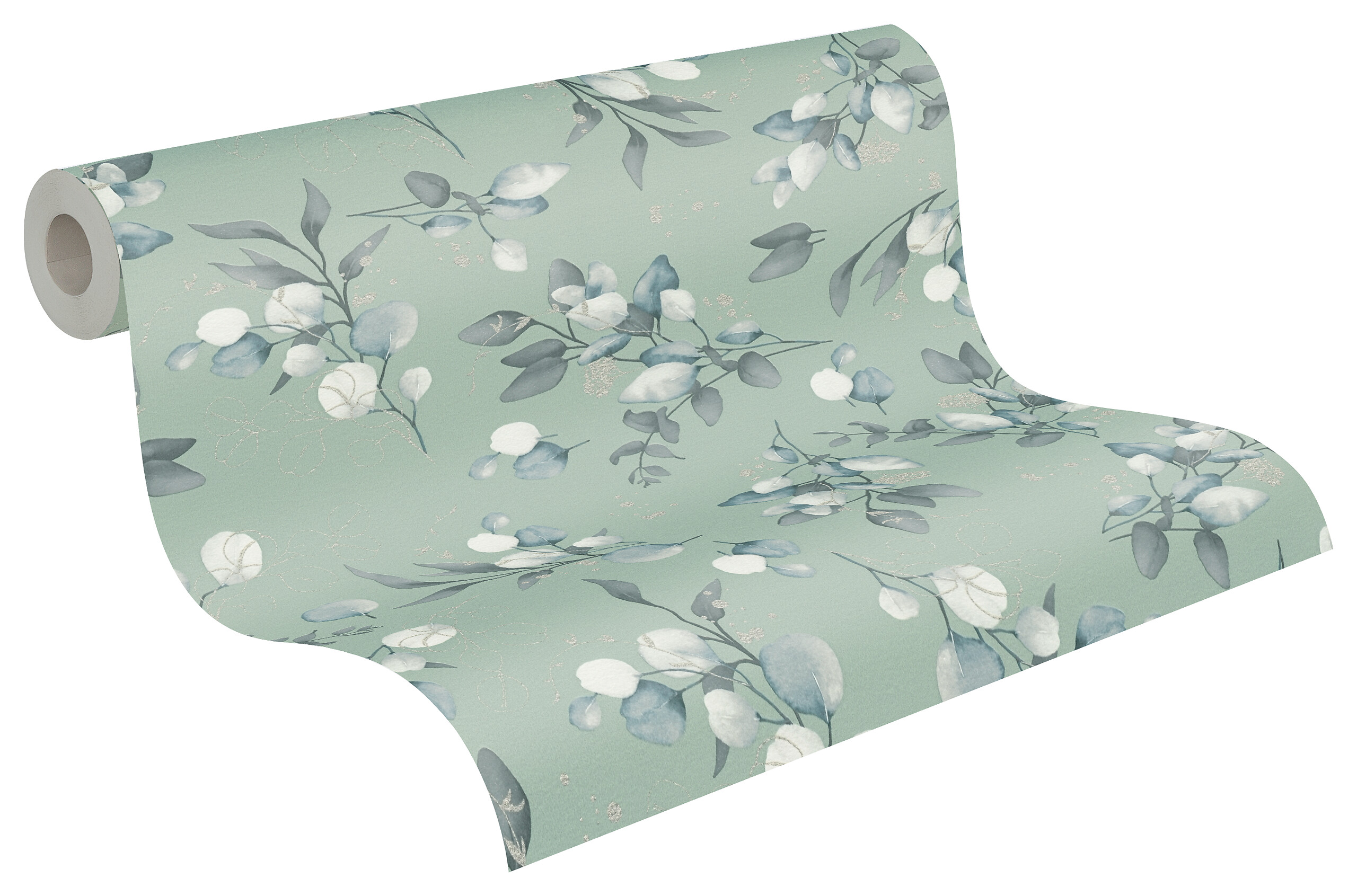 A.S.Creation Vliestapete grün blau grau B/H/D: ca. 53x1005x7,6 cm