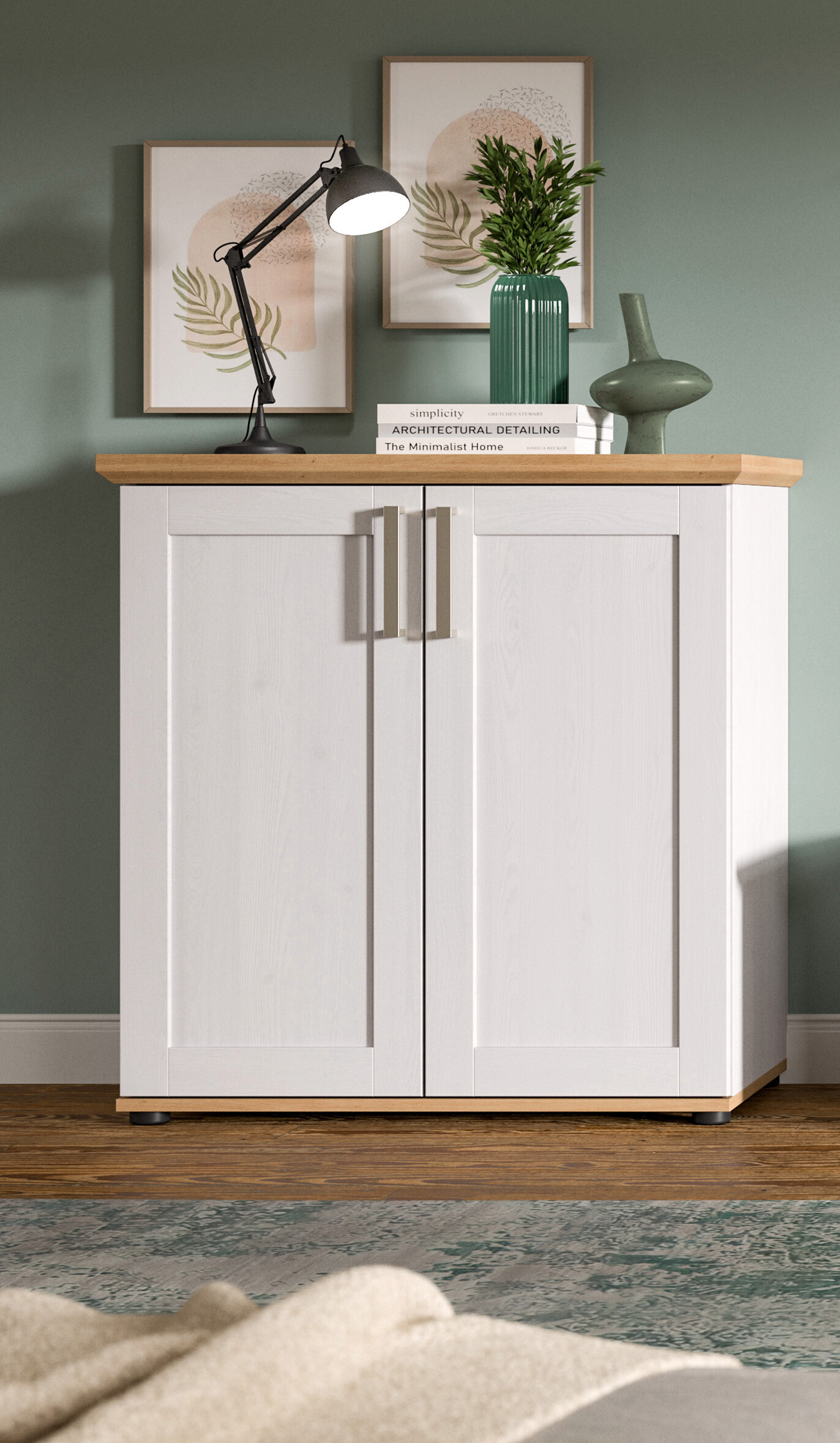 Highboard VERONA Lärche Nachbildung Eiche Nachbildung B/H/T: ca. 84x88x37 cm