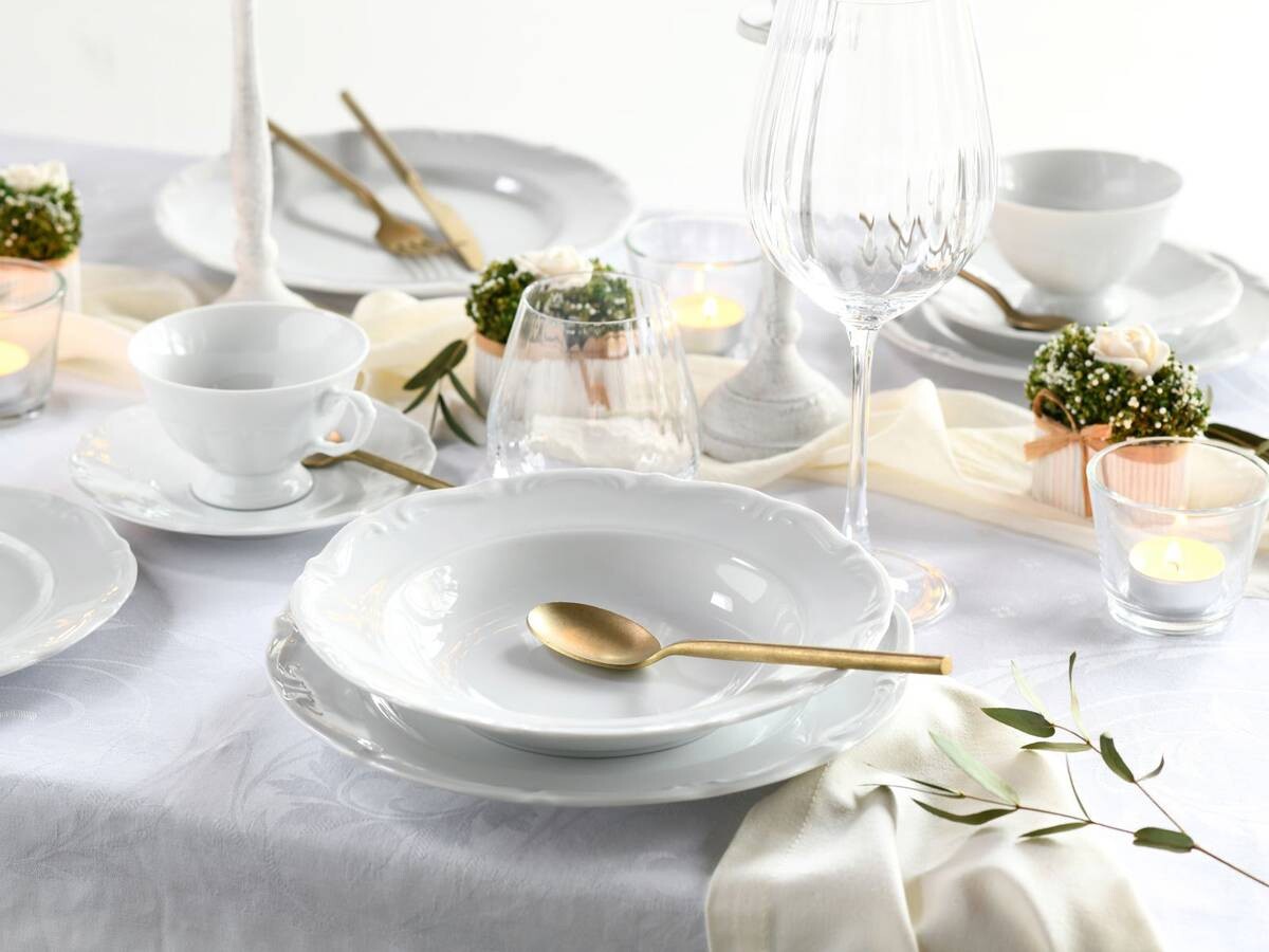 CreaTable Kombiservice Maria Theresia weiß Porzellan 30 tlg.