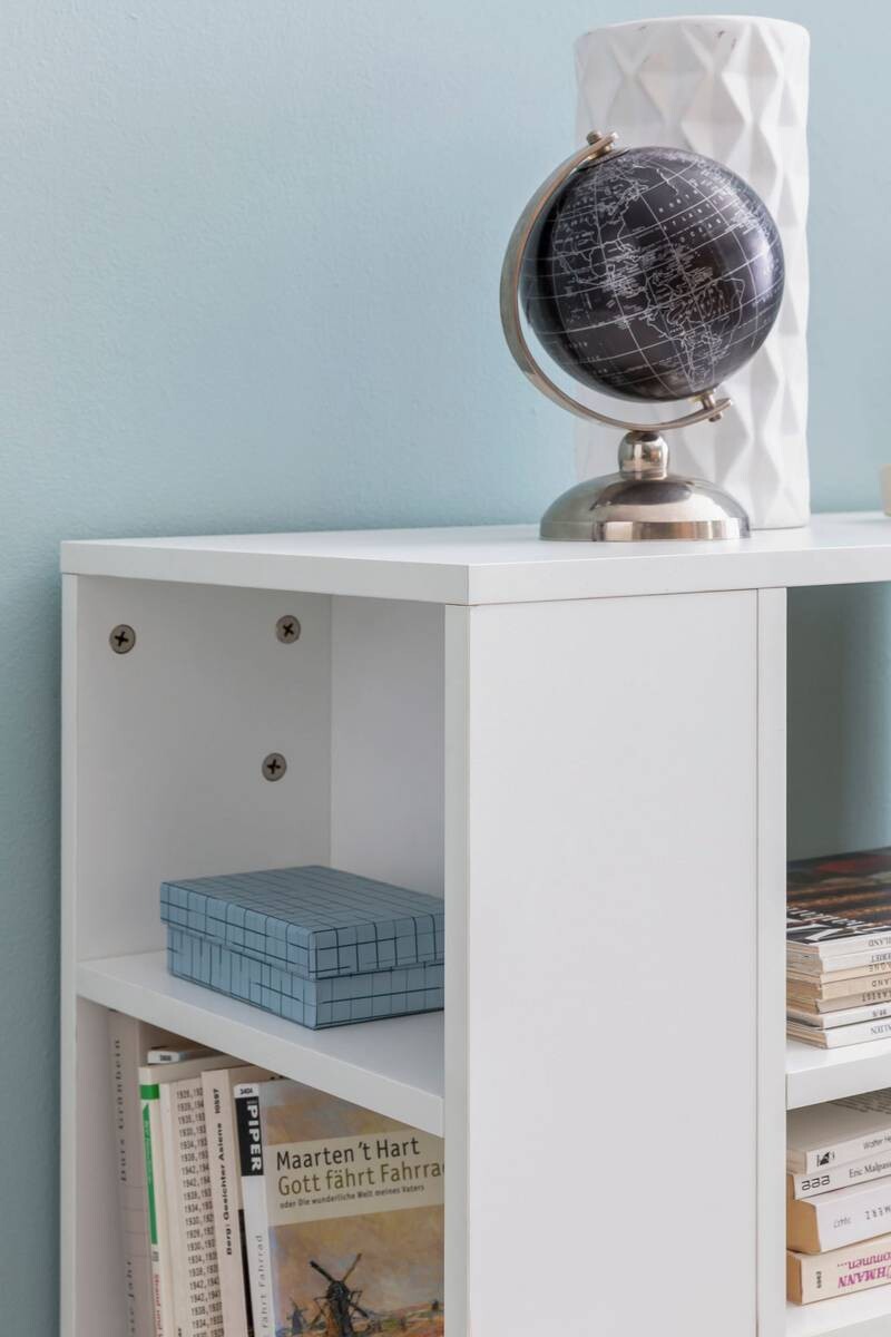 Regal weiß schwarz B/H/T: ca. 60x75x35 cm