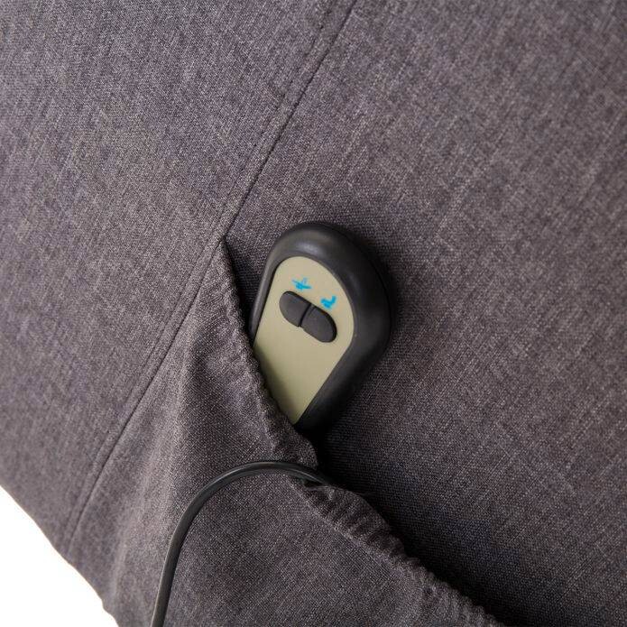 HOMCOM Elektrischer Fernsehsessel 713-031GY grau Polyester-Mischgewebe Holz Schaumstoff B/H/L: ca. 73x109x94 cm