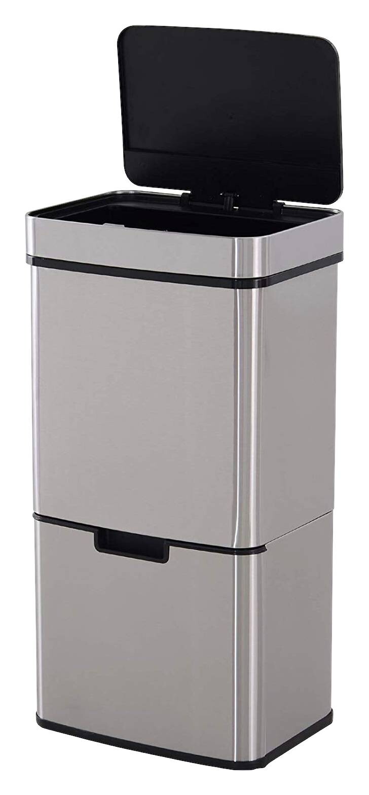 HOMCOM Abfalleimer silber B/H/L: ca. 30x81x42 cm