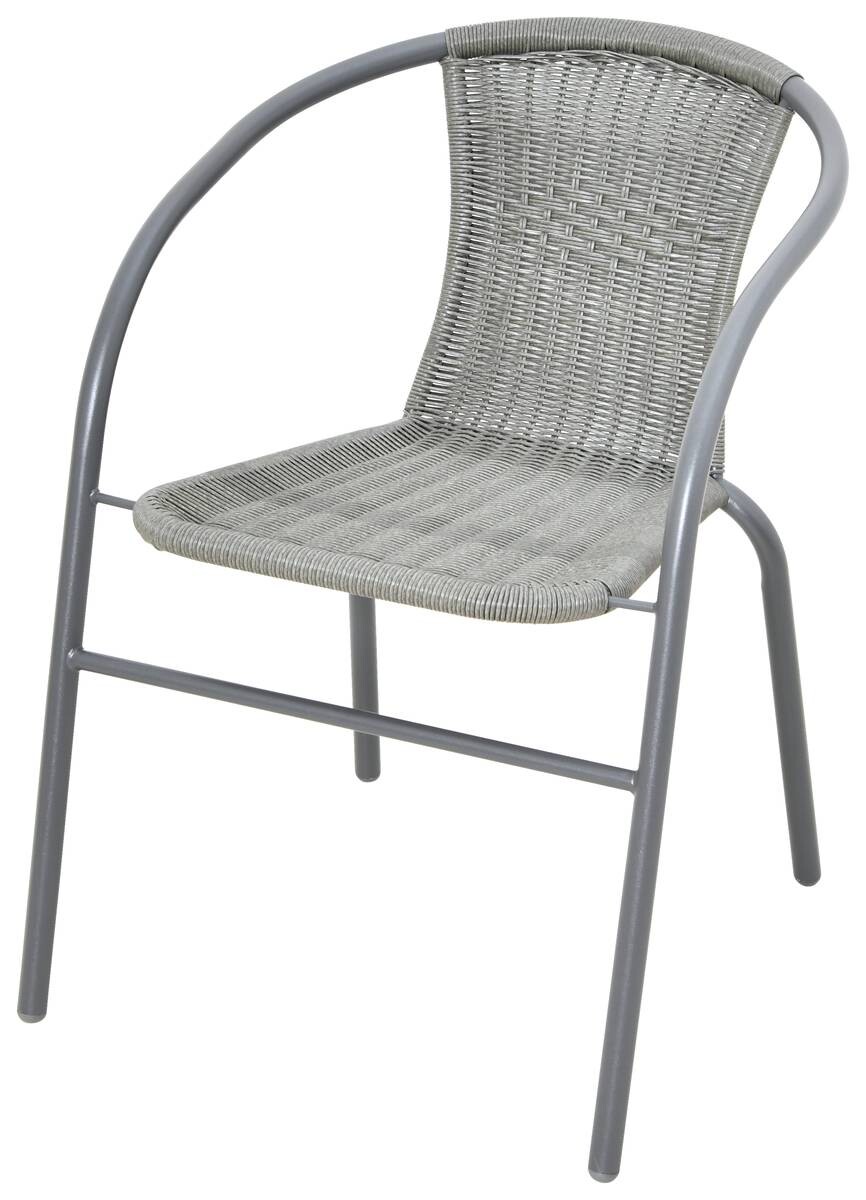 POCOline Gartenstuhl grau Stahl B/H/L: ca. 60x72x52 cm